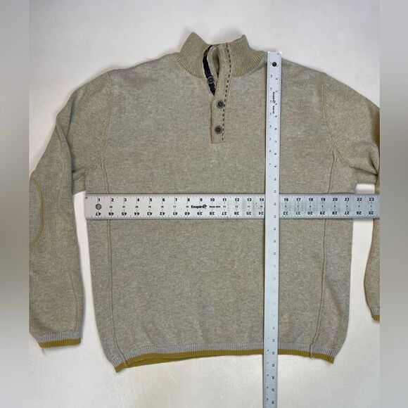 CARBON2COBALT Knit Sweater Men Medium Gray Yellow Carbon 2 Cobalt - Picture 6 of 6